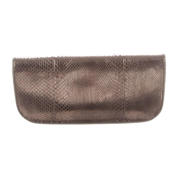 Gucci Python Skin Metallic Clutch - Picture 3 of 4